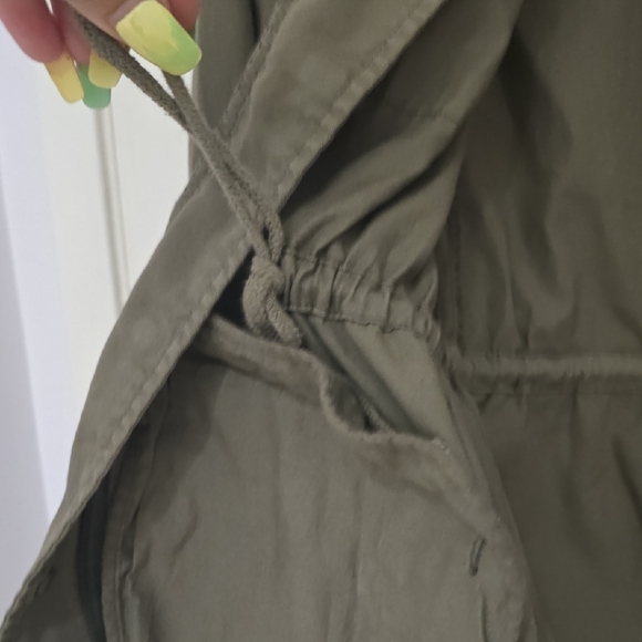 Chic Olive Utility Jacket Size Xs But Adjustable Waist Can Fit S - Picture 7 of 9